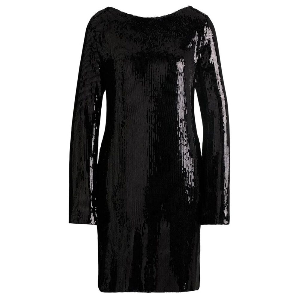 Boss Womens/Ladies Emaxa Sequin Boat Neck Dress / Black